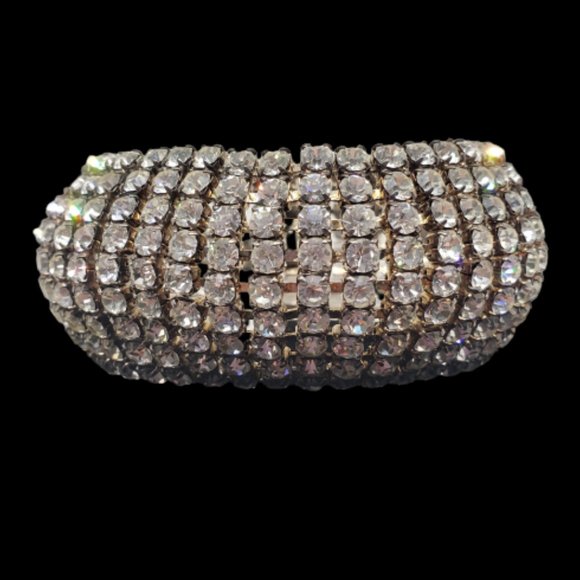 Vintage Crystal CZ Cuff Bracelet - Picture 1 of 6
